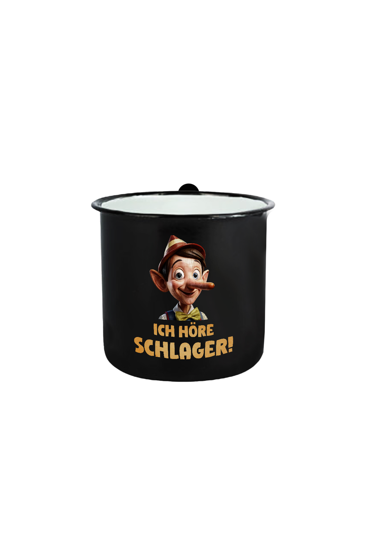 Ich höre Schlager_Emaille Tasse