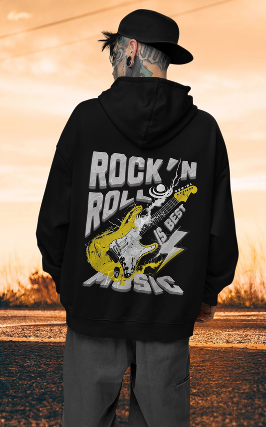 Rock&Roll Music Backprint_Classic Hoodie - Mit Taschendruck