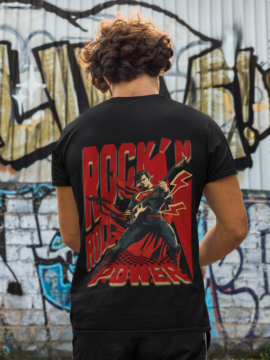 Rock&Roll Power Backprint_Basic Shirt Unisex