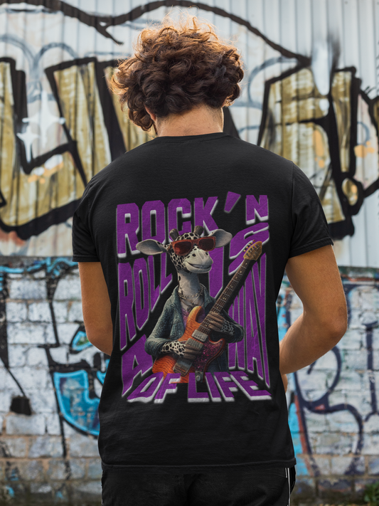 Rock&Roll is a way of life Backprint_Basic Shirt Unisex