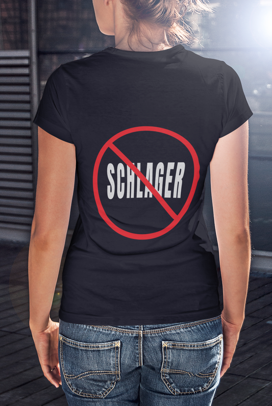No Schlager Premium Organic Shirt Women Backprint