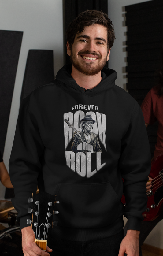Rock&Roll Forever Classic Hoodie - Mit Taschendruck