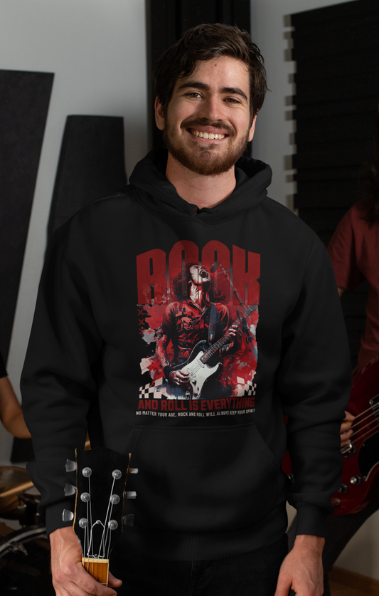 Rock and Roll Classic Hoodie - Mit Taschendruck