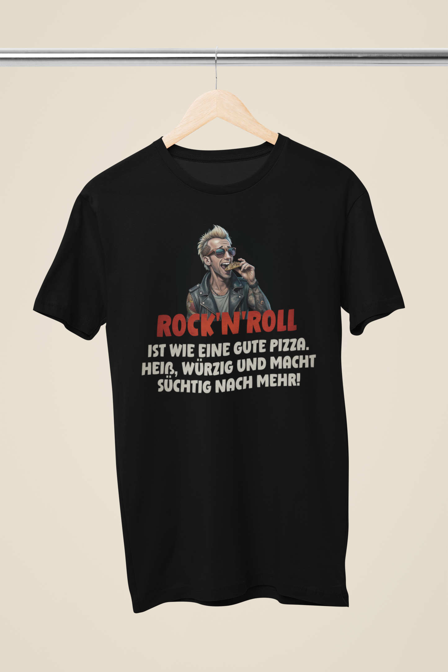 Rock and Roll_Pizza_Basic Shirt Unisex
