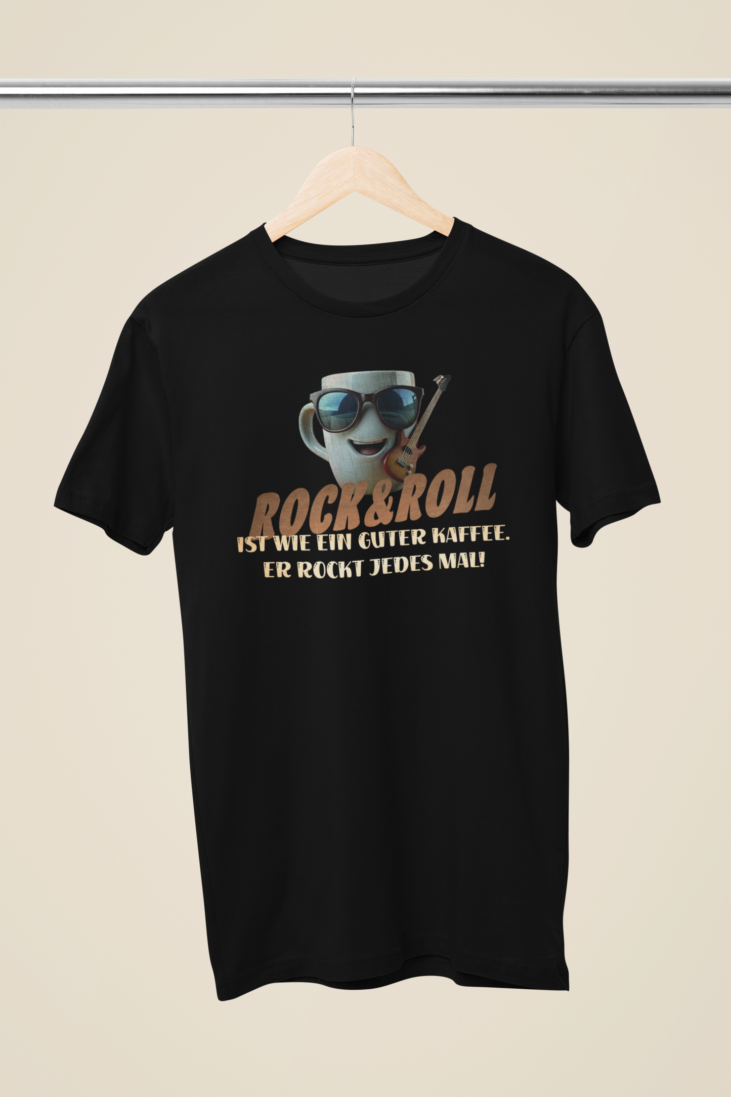 Rock and Roll_Kaffee_Basic Shirt Unisex
