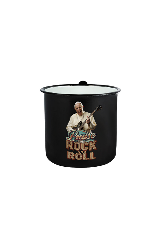 Praise the Rock and Roll_Emaille Tasse