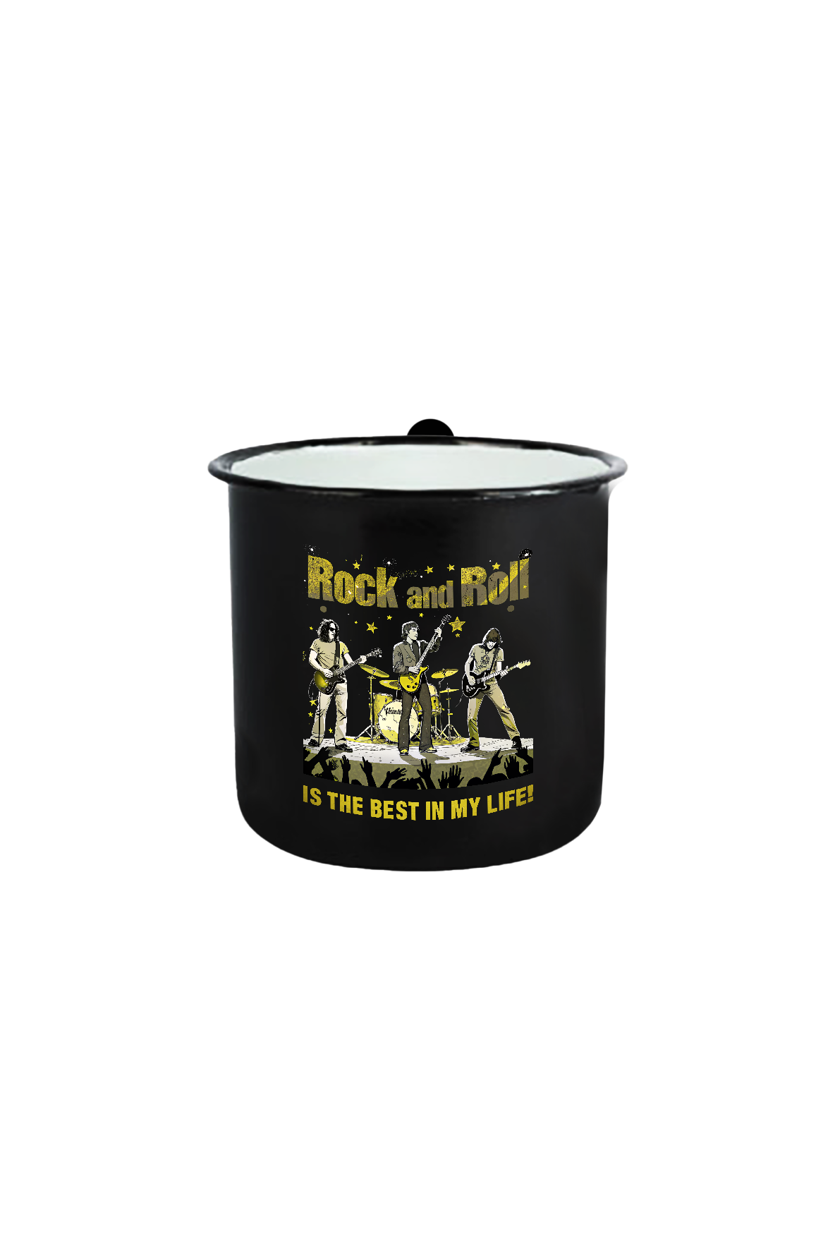 Rock&Roll is the best in my life_Emaille Tasse
