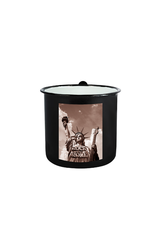 Rock and Roll_Freiheitsstatue_Emaille Tasse