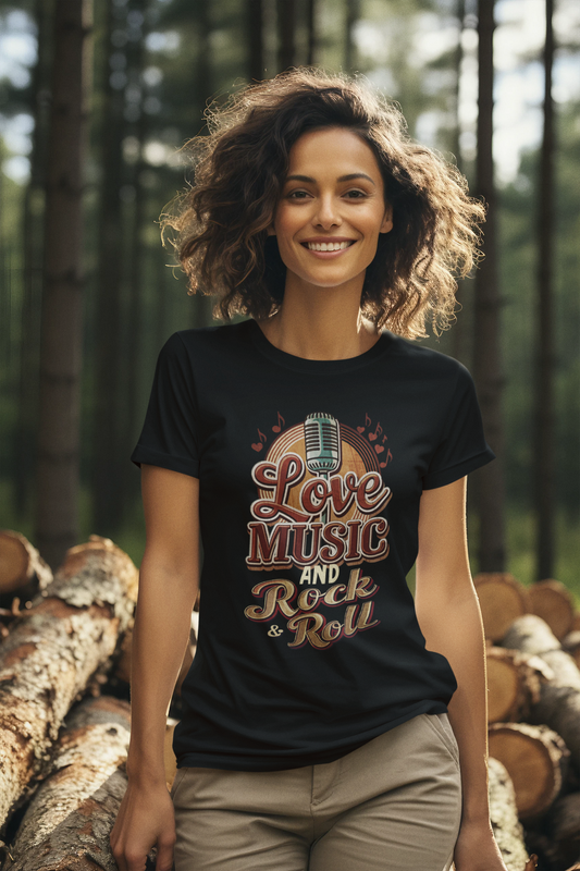 Love Music and Rock and Roll_Classic Organic Shirt Women