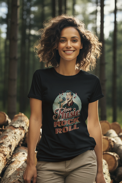 Love Music and Rock & Roll_Classic Organic Shirt Women