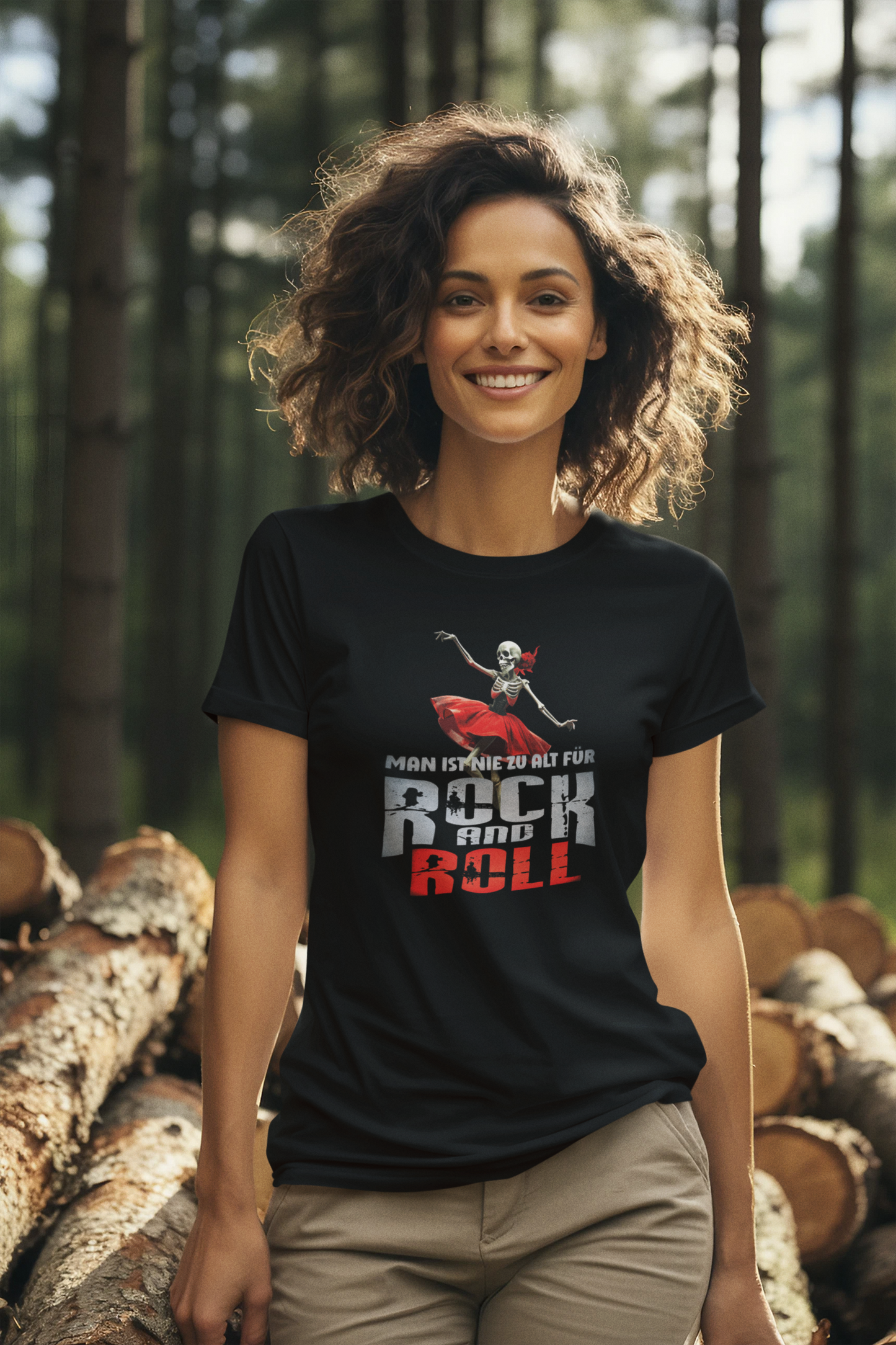 Rock and Roll_Skelett_Woman_Premium Organic Shirt Women