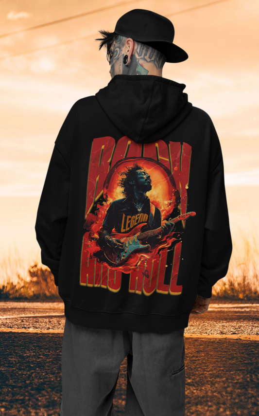 Rock&Roll Legend Backprint_Classic Hoodie - Mit Taschendruck