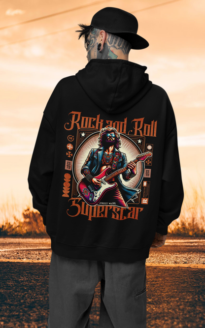 Rock&Roll Superstar Backprint_Classic Hoodie - Mit Taschendruck