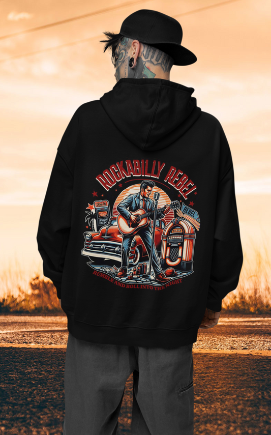 Rockabilly Rebel Backprint_Classic Hoodie - Mit Taschendruck