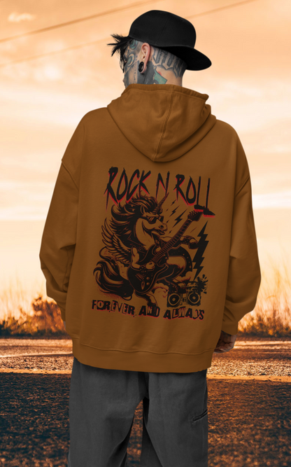 Rock and Roll Unicorn Backprint_Classic Hoodie - Mit Taschendruck