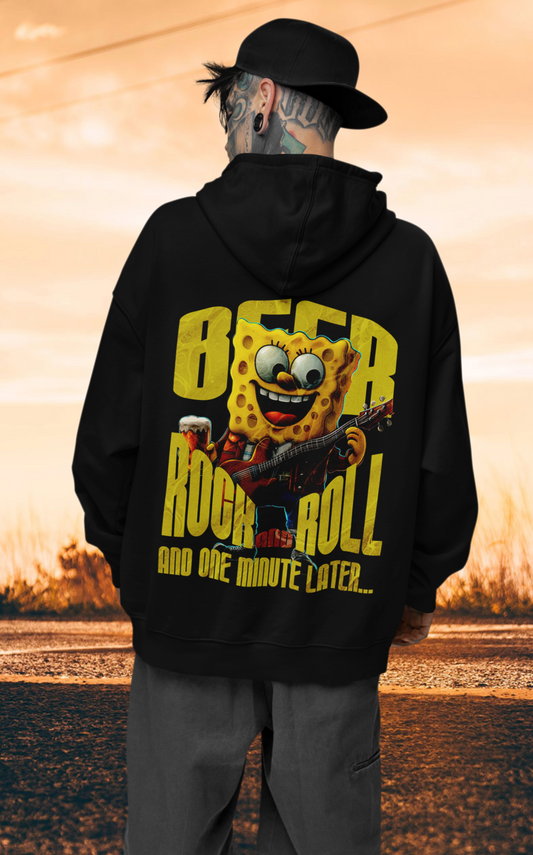 Rock and Roll Bier Backprint_Classic Hoodie - Mit Taschendruck