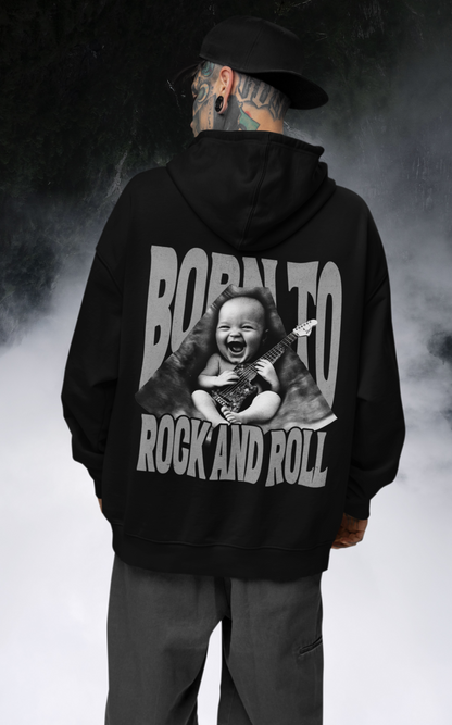 Born to Rock and Roll Classic Hoodie Backprint