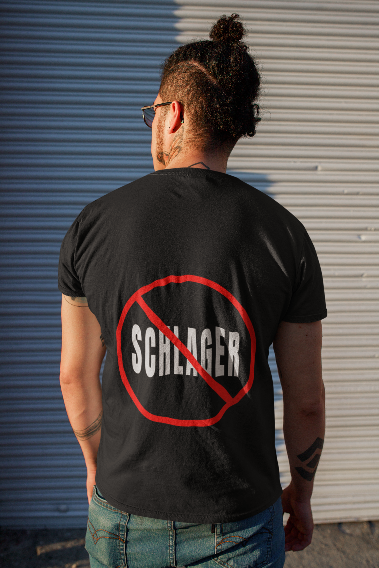No Schlager Basic Shirt Unisex Backprint