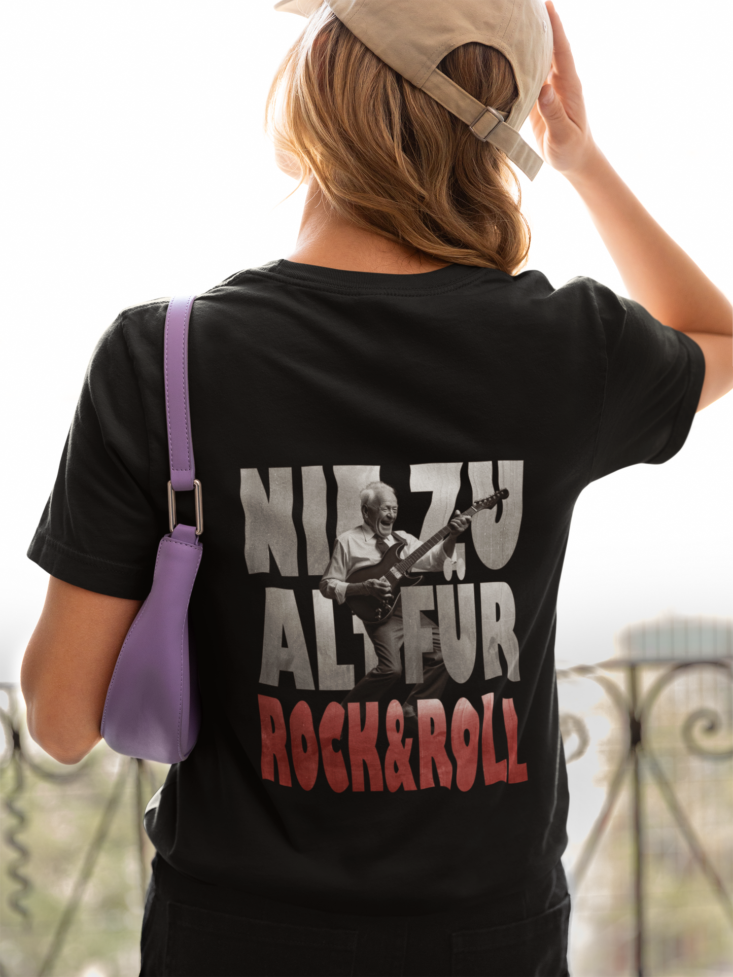 Nie zu alt für Rock&Roll_Backprint_Classic Organic Shirt Women