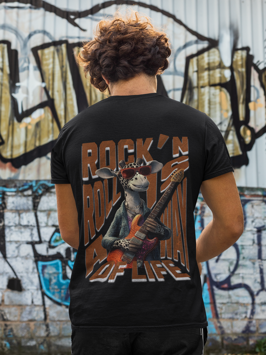 Rock and Roll is a way of life Backprint_Basic Shirt Unisex