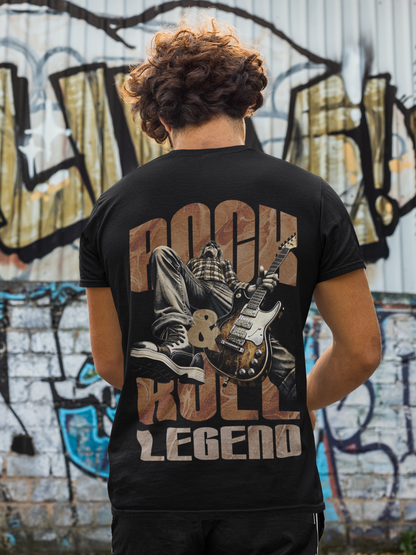 Rock&Roll Legend Backprint_Basic Shirt Unisex