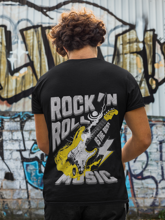 Rock&Roll Music Backprint_Basic Shirt Unisex