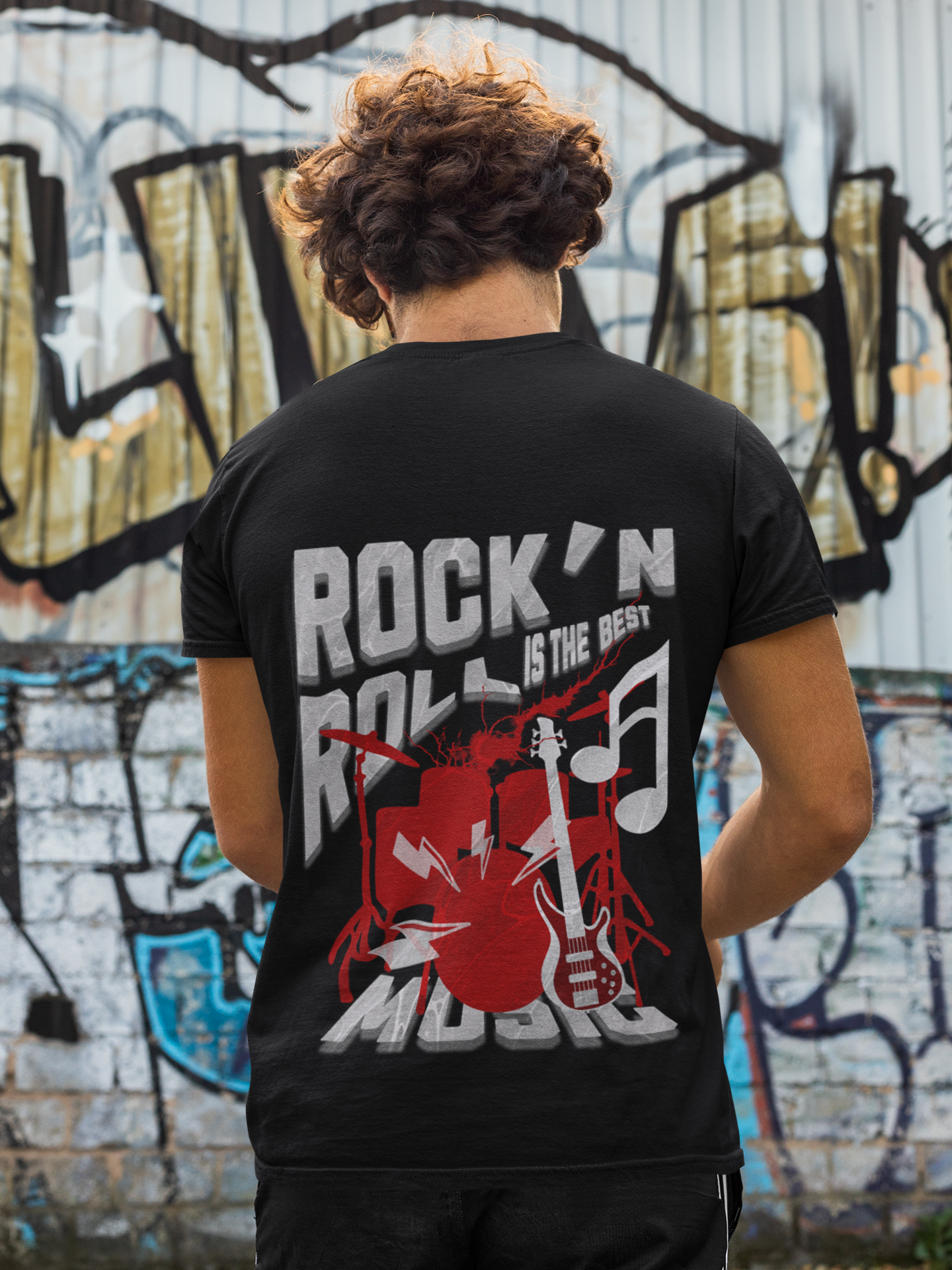 Rock&Roll is the best Backprint_Basic Shirt Unisex