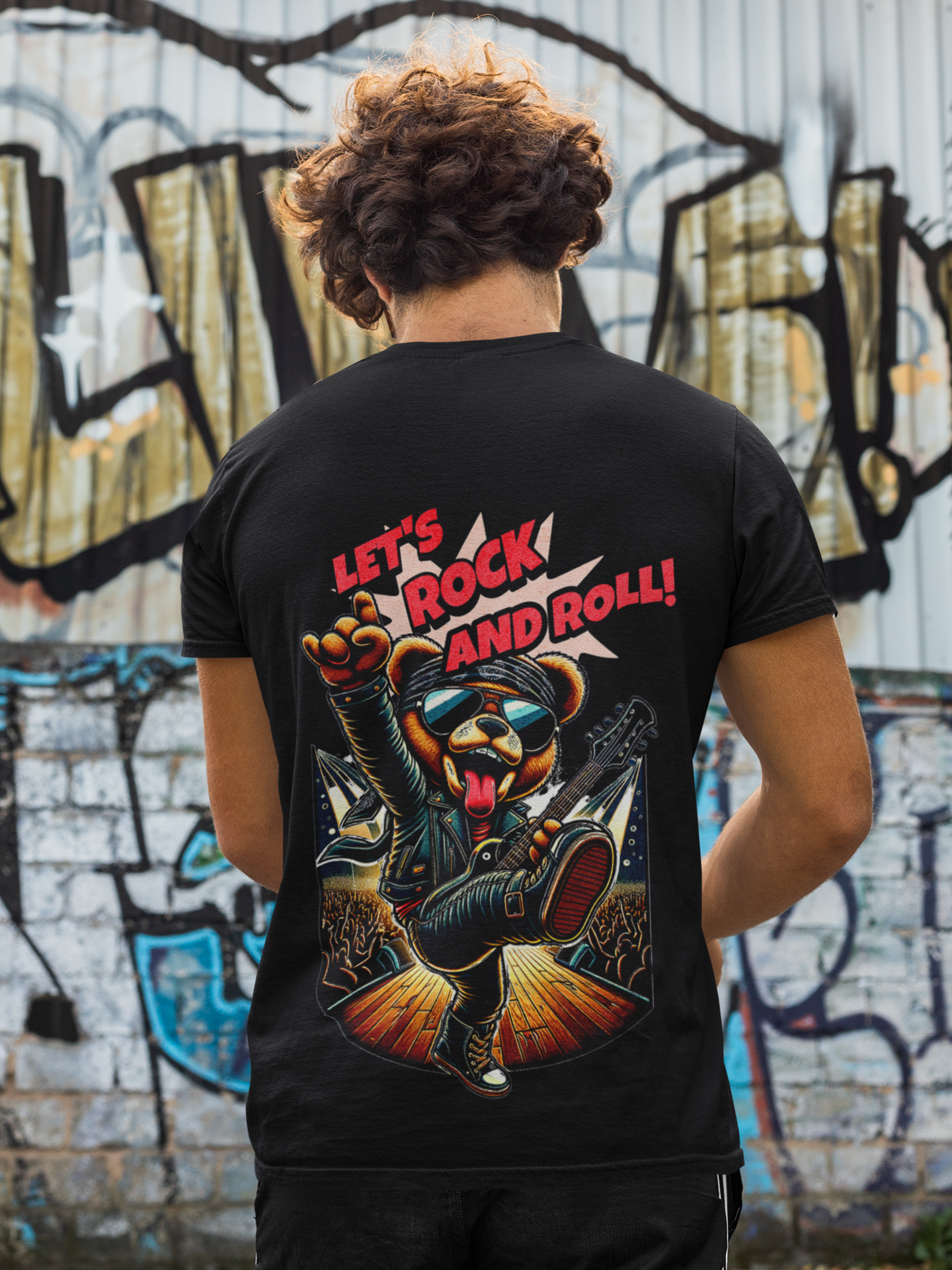 Let´s Rock and Roll Backprint_Basic Shirt Unisex