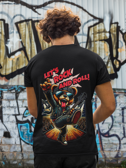 Let´s Rock and Roll Backprint_Basic Shirt Unisex