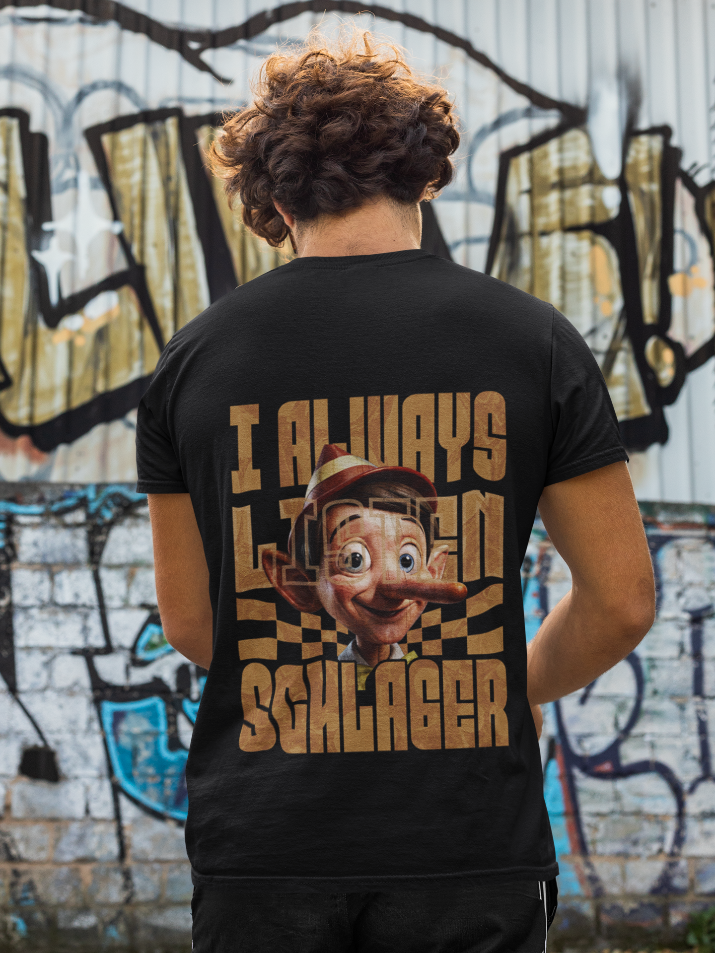 I always listen Schlager Backprint_Basic Shirt Unisex