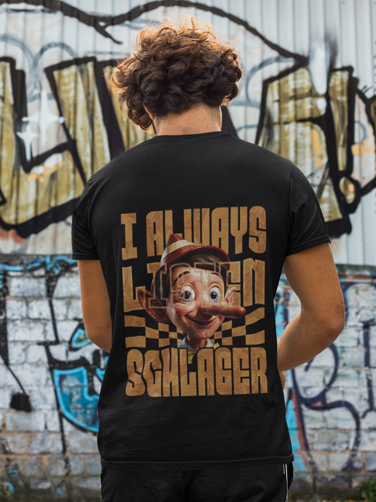 I always listen Schlager Backprint_Basic Shirt Unisex