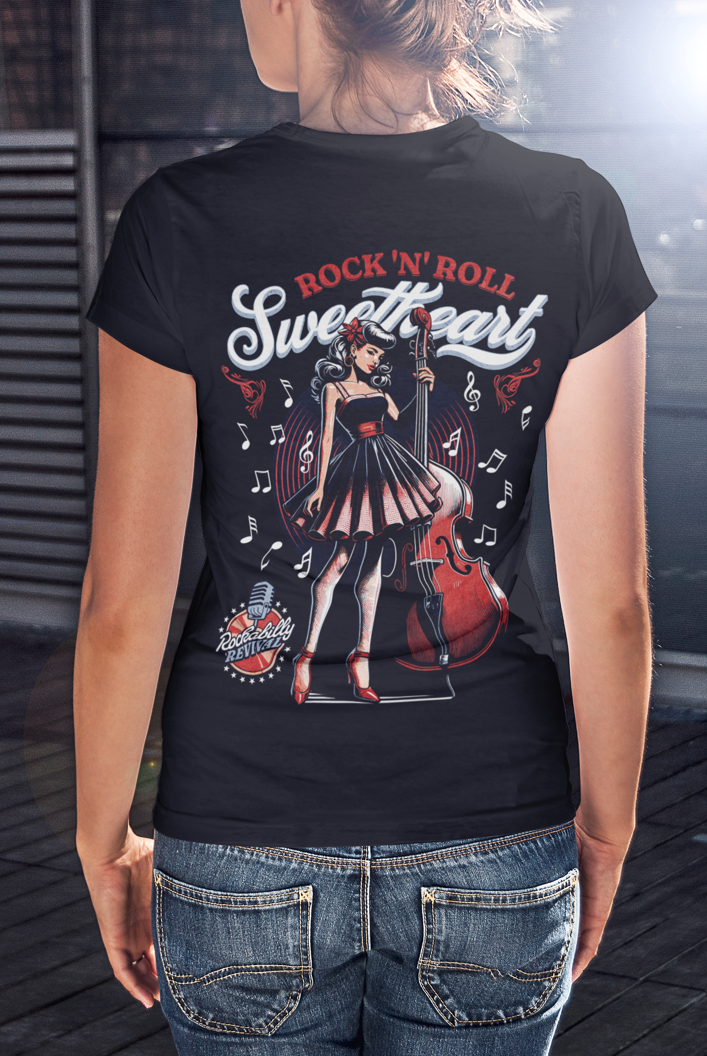 Rock&Roll Sweetheart Backprint_Classic Organic Shirt Women