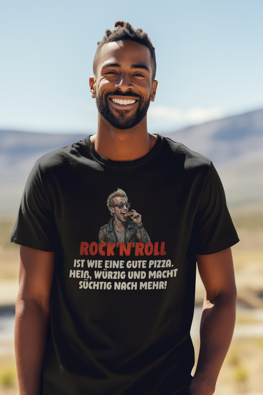 Rock and Roll_Pizza_Basic Shirt Unisex