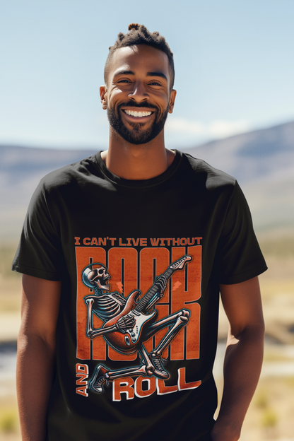 I can´t live without Rock and Roll_Basic Shirt Unisex