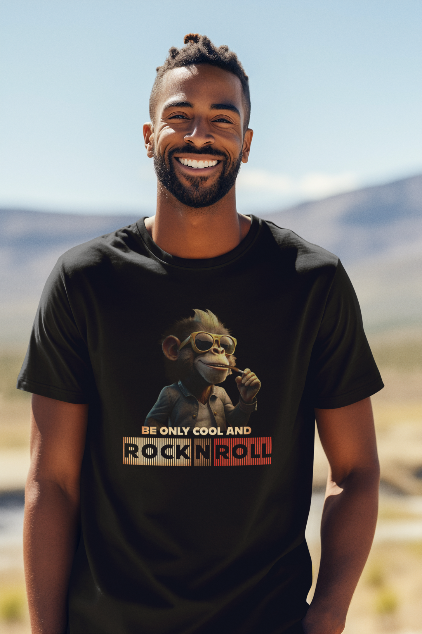 Rock and Roll_Affe_Basic Shirt Unisex