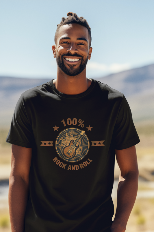 100% Rock & Roll_Basic Shirt Unisex