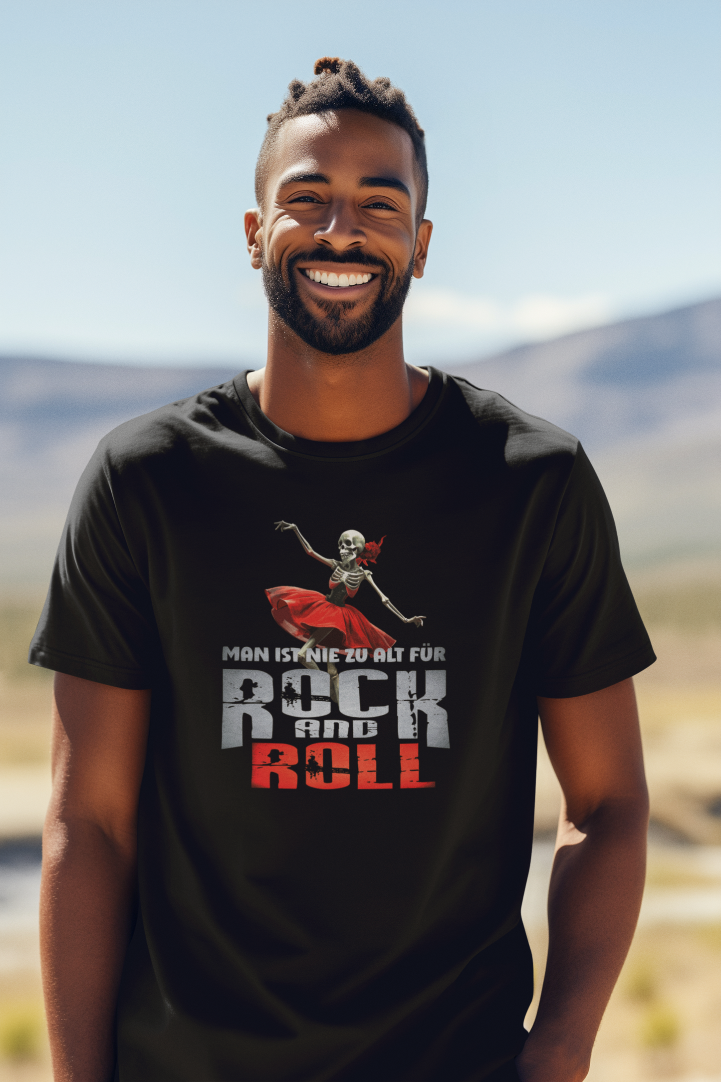 Rock And Roll_Skelett_Basic Shirt Unisex