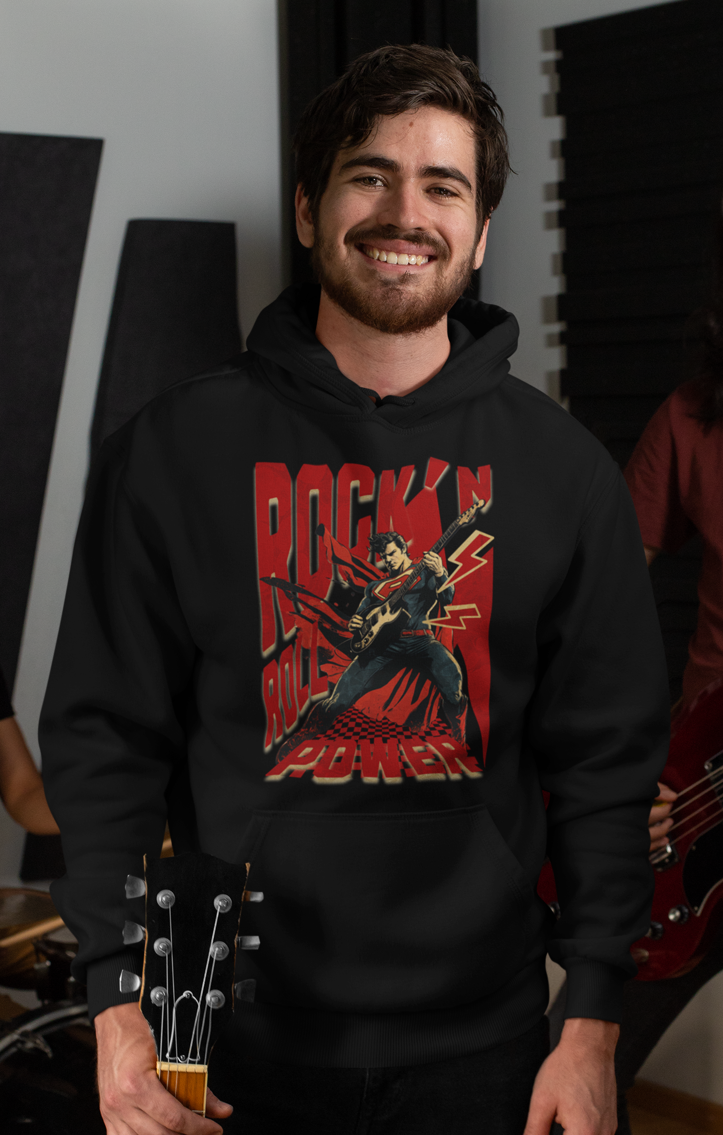 Rock&Roll Power Classic Hoodie - Mit Taschendruck
