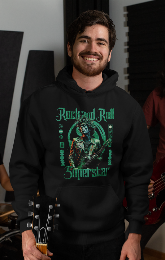 Rock and Roll Superstar Classic Hoodie - Mit Taschendruck