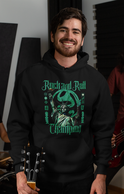 Rock and Roll Champion Classic Hoodie - Mit Taschendruck