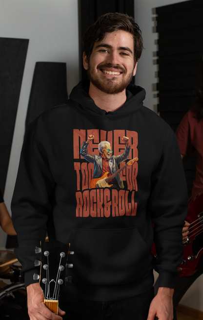 Never too old for Rock&Roll Classic Hoodie - Mit Taschendruck