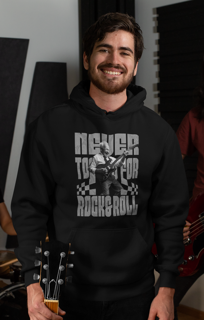 Never too old for Rock and Roll Classic Hoodie - Mit Taschendruck