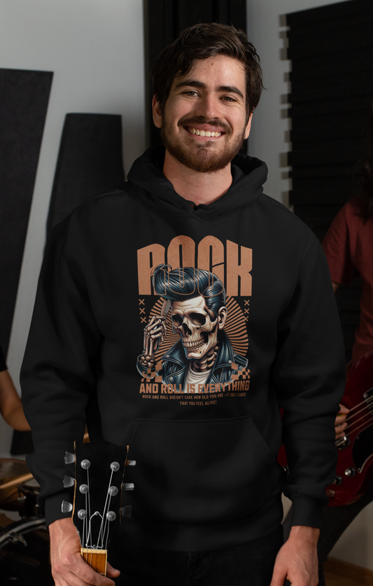 Rock and Roll Men Classic Hoodie - Mit Taschendruck