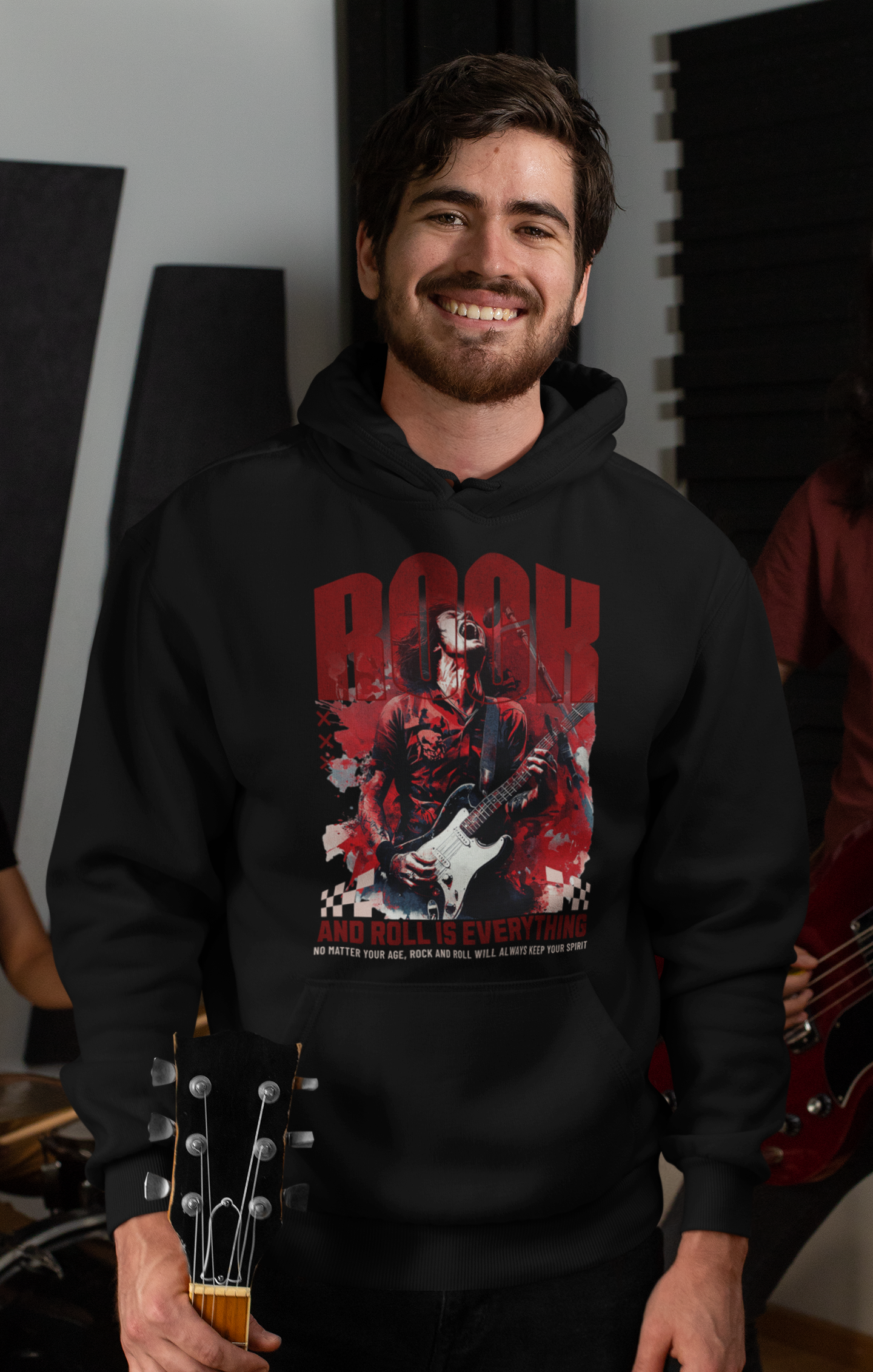 Rock and Roll Classic Hoodie - Mit Taschendruck