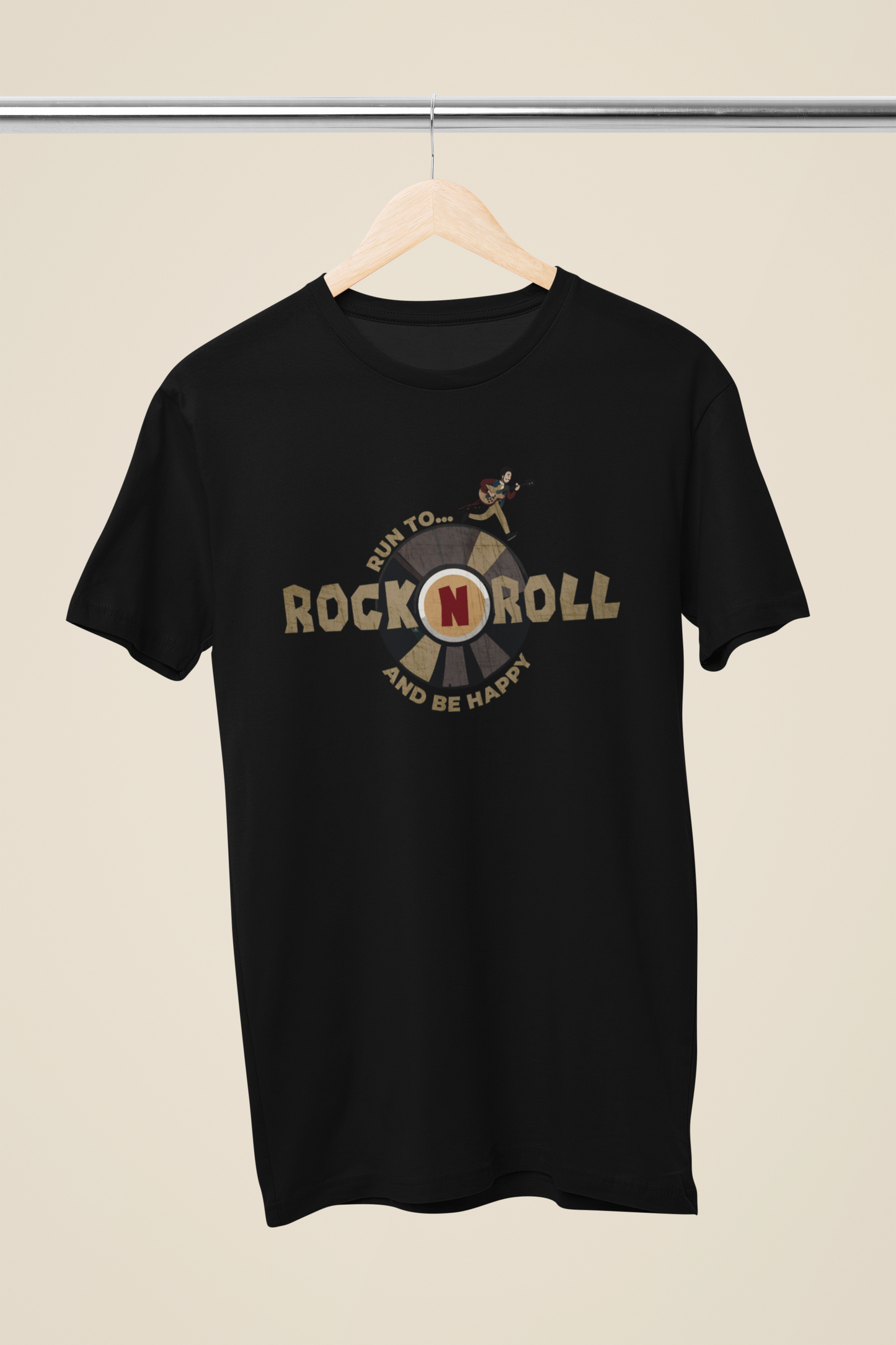 Rock and Roll_Schallplatte_Basic Shirt Unisex