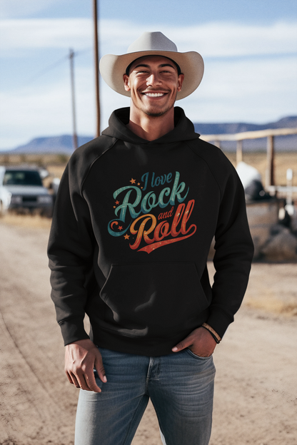 Rock and Roll Love_Classic Hoodie - Mit Taschendruck