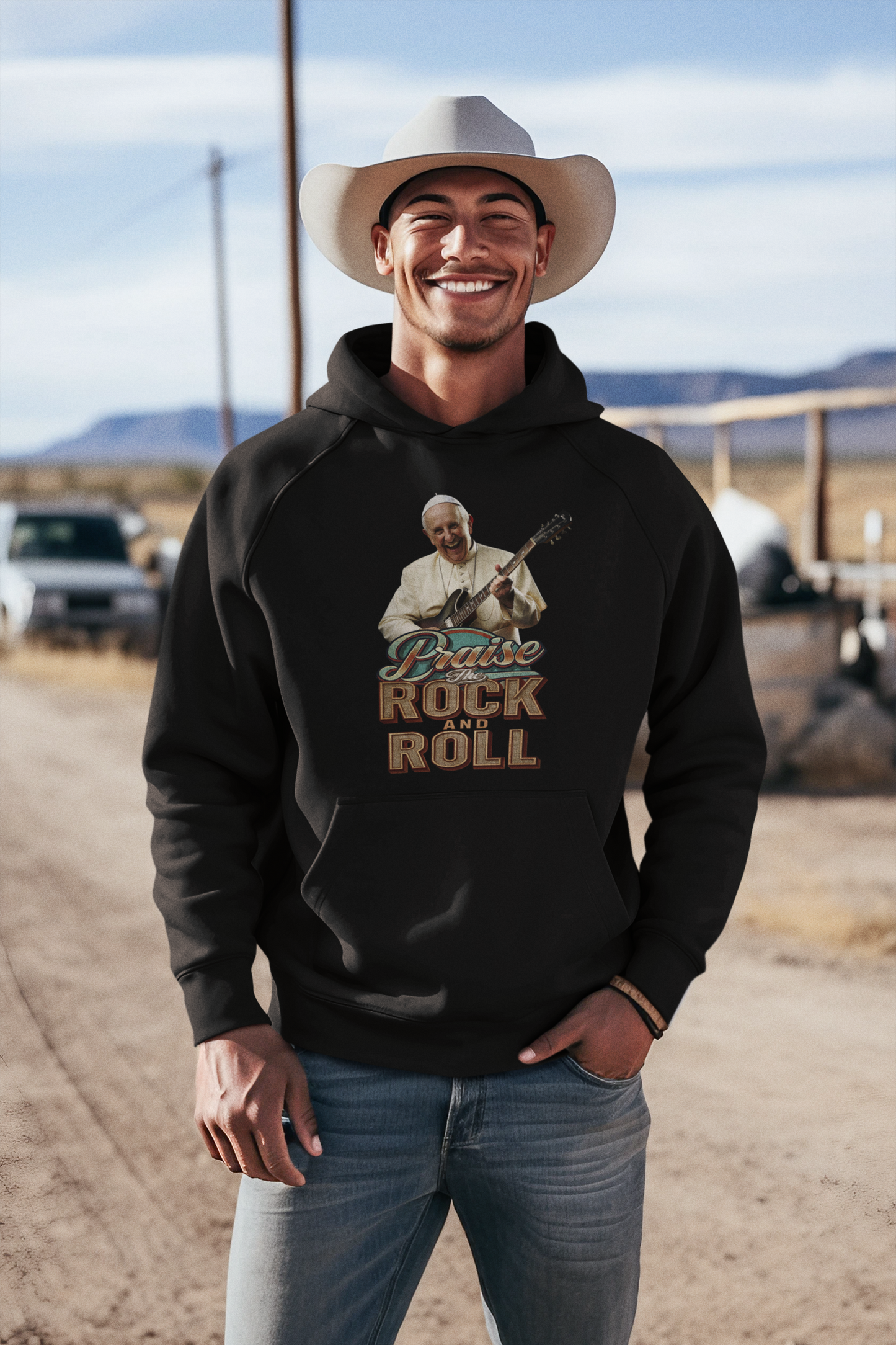 Praise the Rock and Roll_Classic Hoodie - Mit Taschendruck
