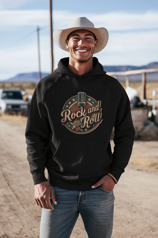 Rock and Roll Peace_Classic Hoodie - Mit Taschendruck